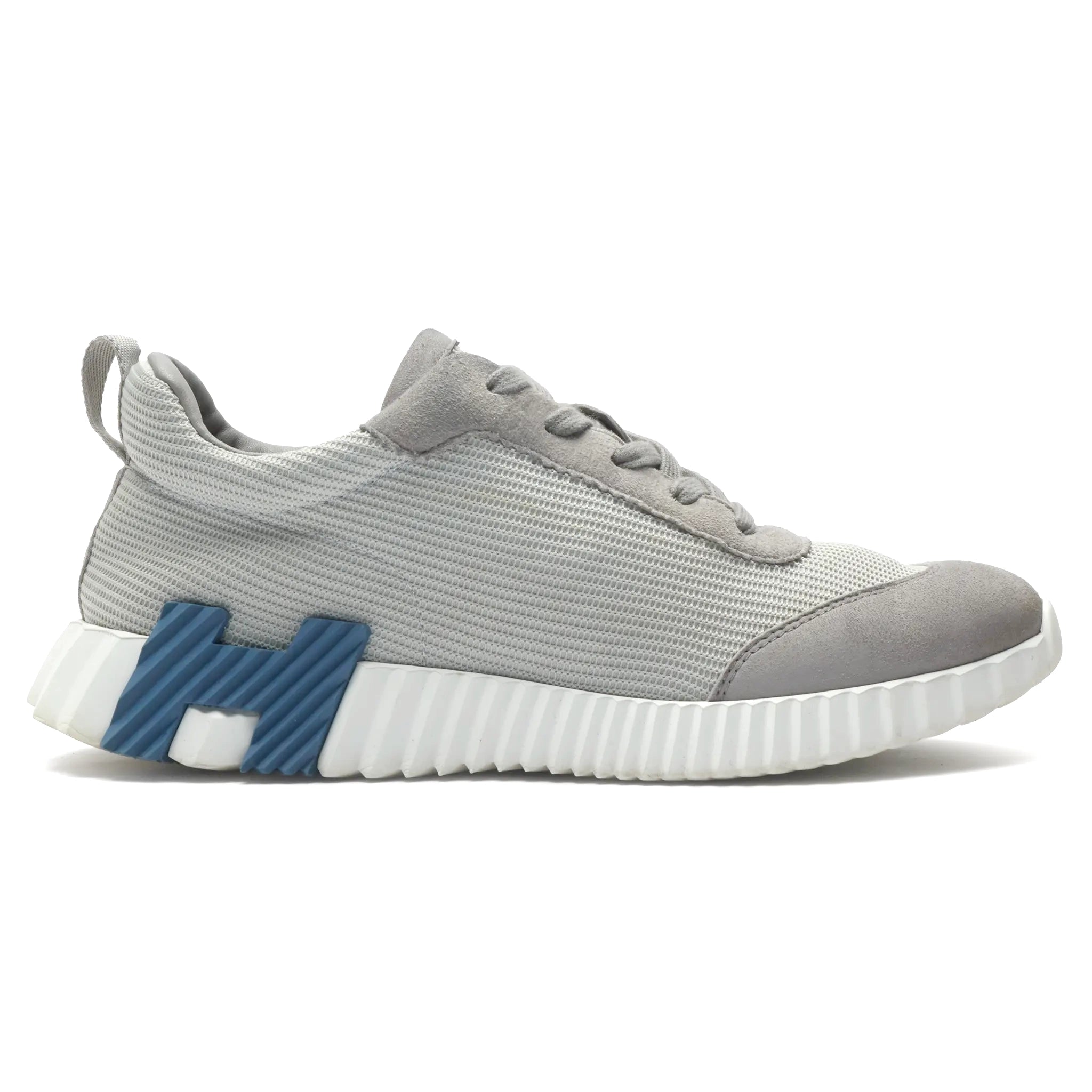 Side View of Preloved - Hermes Paris Bouncing Sneaker Grey Blue